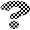 Schwarz-Weiß Checkermuster Design - ? Fragezeichen