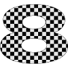 Checkered Number 8 Design