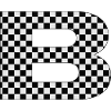 Kunstvoller Schwarz-Weiß-Gitter-Buchstabe B