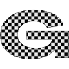 Letter G Checkerboard pattern