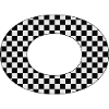 Checkered Letter O Design