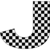 Checkerboard Pattern Letter J Design