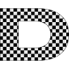 Checkered Muster mit Buchstaben D