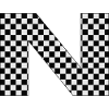 N – Checkerboard Typography Statement