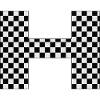 Letter H Checkerboard Pattern