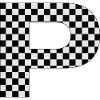 P – Schachbrettmuster Typography Statement