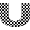 U – Checkerboard Typography Statement