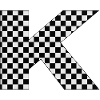Checkerboard Pattern Letter K