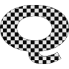 Checkerboard Pattern Letter Q