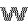 Checkerboard W motif in contrasting colours