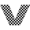 V – Checkerboard Typography Statement
