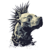 American Staffordshire Terrier Punk Rock