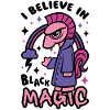 Grumpy Dark Pony Believes in Black Magic