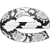Lettre motif serpent e