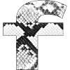 Snake pattern iletter f