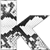 Snake pattern letter k