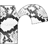 Lettre r motif serpent