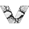 Snake Pattern Letter V