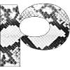 Snake pattern letter p
