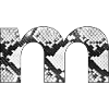 Snake Print Letter M