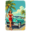 Retro Glamour & Muscle Car R01