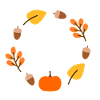 Autumn Forest Circle Design