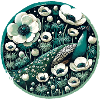 Mystical Peacock in Floral Dreamscape