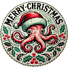 Christmas Octopus Santa Design