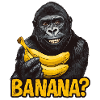 Gorilla mit Bananen