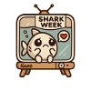 Kawaii Sad Shark Week Illustration
