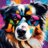 Australian Shepherd bunt Aussi
