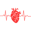 Herzschlag Design mit Herzmotiv