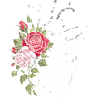 Flower heart anatomy illustration