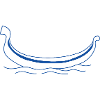 Typical Venetian gondola