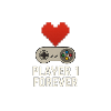 Retro Gaming Heart Design