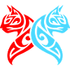 Chats Tribal Cat Design