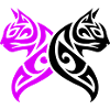 Chats Tribal Cat Design