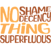 No Shame Design di abbigliamento superfluo