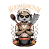Herdmännchen kochen lustiger Koch Herdmännchen