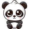 Sød Genert Panda Tegneserie Tegneserie Kawaii