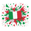 Italian flag art print