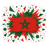 Moroccan Flag in Brush Style