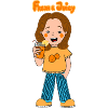 Cheerful Orange Juice Girlfriend