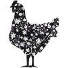 Chicken with floral pattern