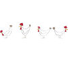 Lustige Hühner Illustration Mädelsabend