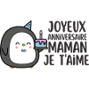 Penguin Birthday Mom I Love You