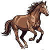 Elegant galloping wild horse