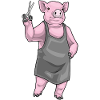 Schwein Friseur Schere