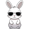 Cooler Hase mit Sonnenbrille
