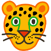 Cute Leopard Face Illustration